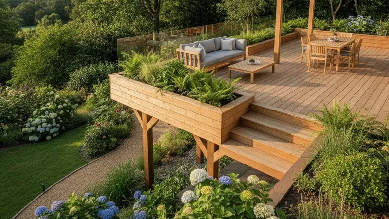 Terrasse surélevée en bois : conception et aménagement
