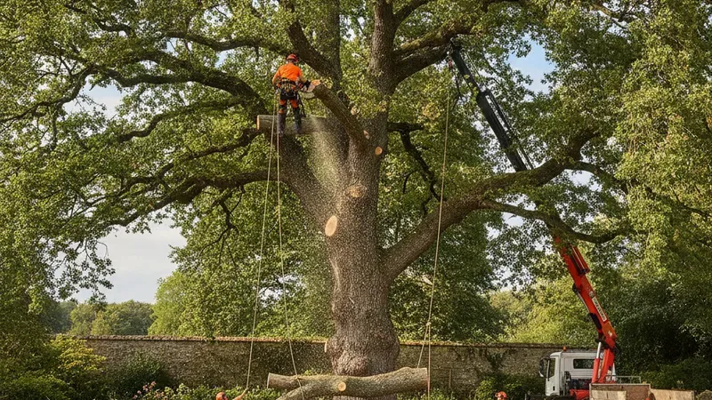 Élagage et abattage d'un arbre imposant : guide complet