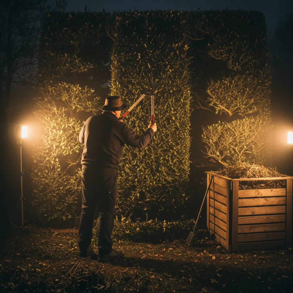 Portrait d'un jardinier spécialiste de la taille et du compost