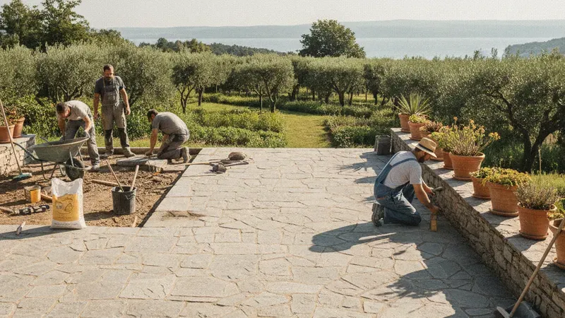 Terrasse en pierre : réalisation et entretien durables